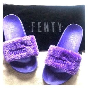 Fenty Puma by Rihanna Fuzzy Slides, Purple